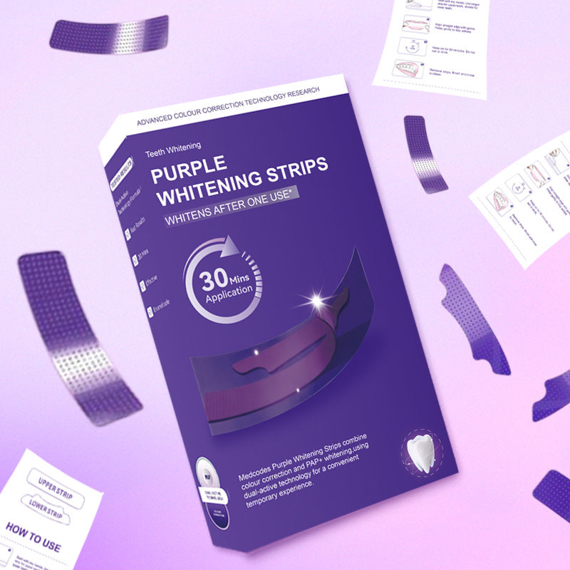 Purple Dry Teeth Whitening Strips