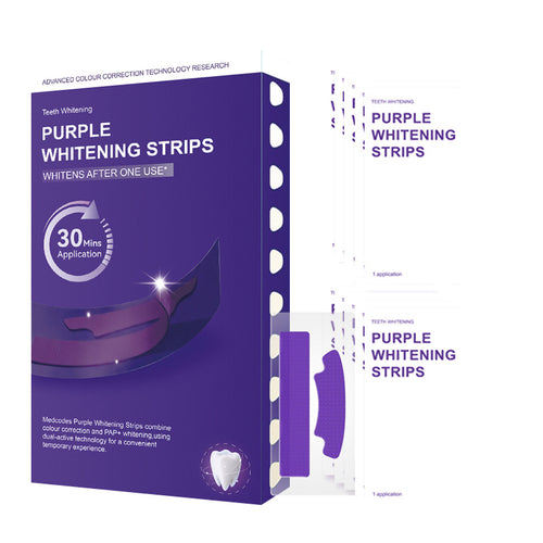 Purple Dry Teeth Whitening Strips
